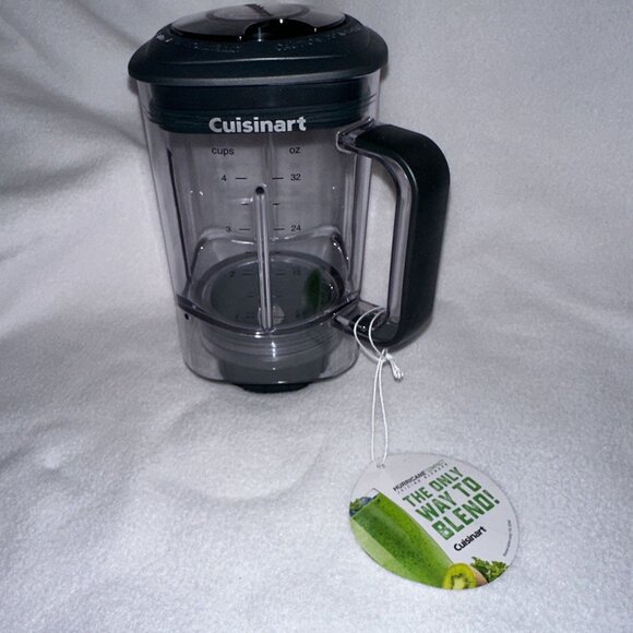 New Open Cuisinart 32 Ounce Easy Grip Blending Jar Replacement Part Lid Blade - Picture 4 of 4